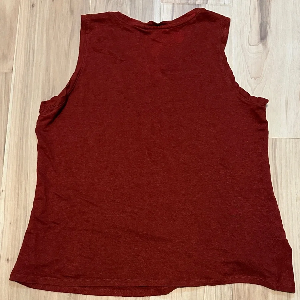 Athleta Linen Red/Maroon Tank Top XL - Picture 5 of 7